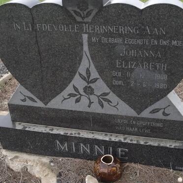 MINNIE Johanna Elizabeth 1908-1980