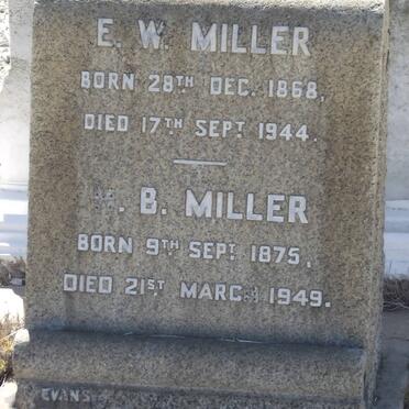MILLER E.W. 1868-1944 &amp; M.B. 1875-1949