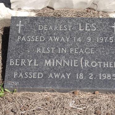 MINNIE Les -1975 :: MINNIE Beryl nee ROTHER -1985