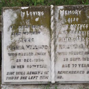 MILLARD Anna Maria -1934 :: RAUTENBACH Anna Maria -1928