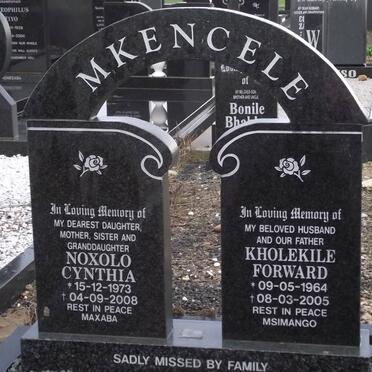 MKENCELE Noxolo Cynthia 1973-2008 :: MKENCELE Kholekile Forward 1964-2005