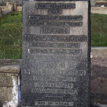 MOMBERG Hendrik Lodewyk 1873-1927 &amp; Anna Wilhelmina BOTHA 1874-1960