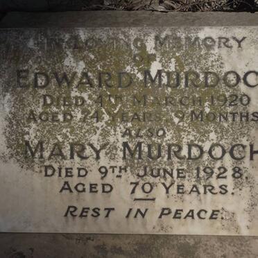 MURDOCH Edward -1920 &amp; Mary -1928
