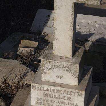 MULLER Magdalene Aletta 1915-1917