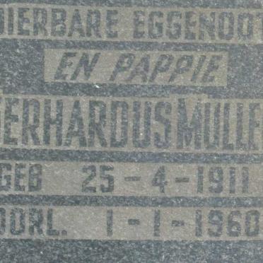 MULLER Gerhardus 1911-1960
