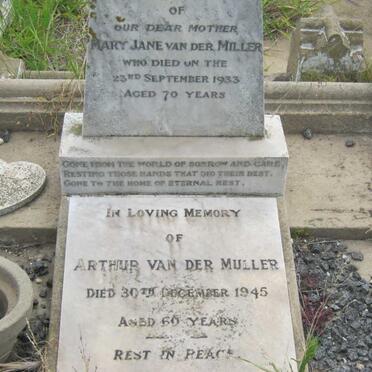 MULLER Arthur, van der -1945 &amp; Mary Jane -1933