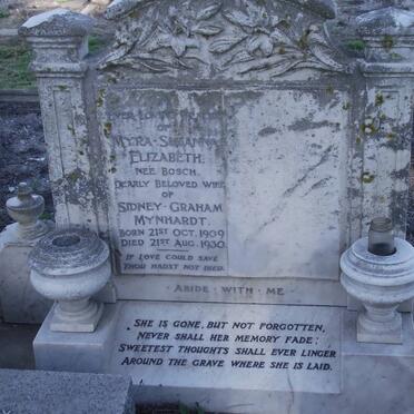 MYNHARDT Myra Susanna nee BOSCH 1909-1930