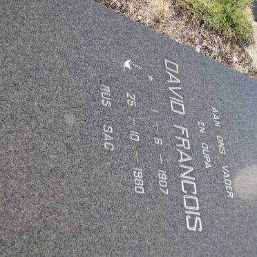 NAUDE David Francois 1907-1980 &amp; Sophia 1902-1979