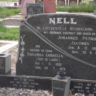 NELL Johannes Petrus Jacobus 1900-1971 &amp; Susanna Cornelia DE LANGE 1905-1979