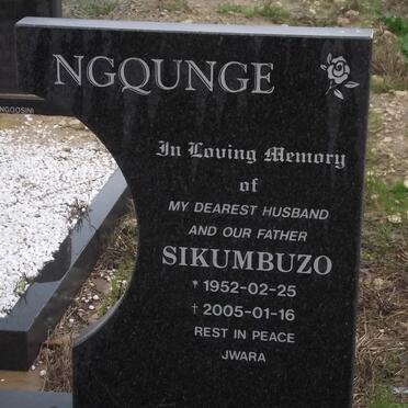 NGQUNGE Sikumbuzo 1952-2005