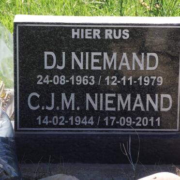 NIEMAND D.J. 1963-1979 :: NIEMAND C.J.M. 1944-2011