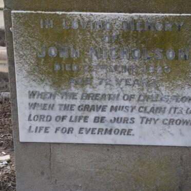 NICHOLSON John -1920