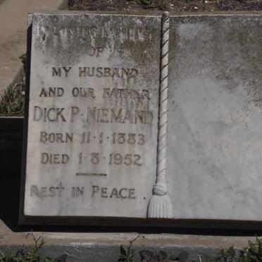 NIEMAND Dick P. 1883-1952