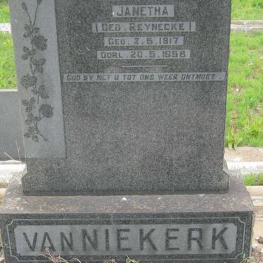 NIEKERK Janetha, van nee REYNECKE 1917-1958