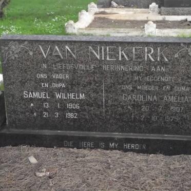 NIEKERK Samuel Wilhelm, van 1906-1982 &amp; Carolina Amelia 1907-1975
