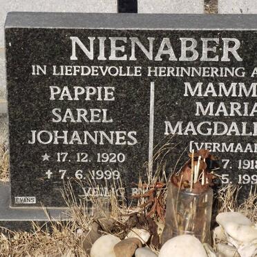 NIENABER Sarel Johannes 1920-1999 &amp; Maria Magdalena VERMAAK 1918-1999