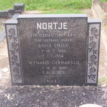 NORTJE Anna Emely 1895-1954 &amp; Wynand Gerhardus 1898-1972