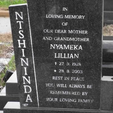 NTSHININDA Nyameka Lillian 1928-2003