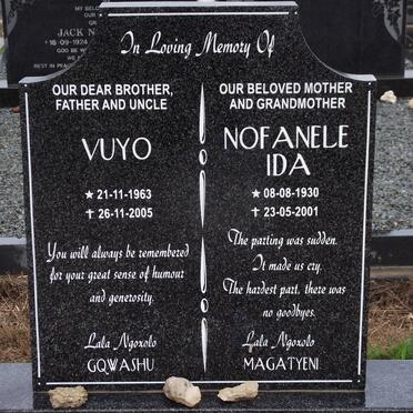 NTONI Vuyo 1963-2005 :: NTONI Nofanele Ida 1930-2001