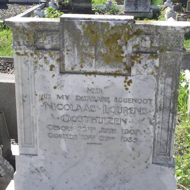 OOSTHUIZEN Nicolaas Lourens 1907-1935