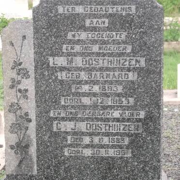 OOSTHUIZEN C.J. 1888-1951 &amp; J.M. BARNARD 1893-1953