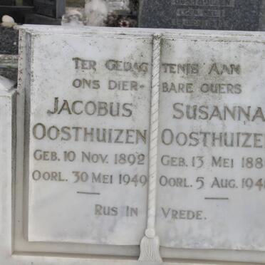 OOSTHUIZEN Jacobus 1892-1949 &amp; Susanna 1888-1948