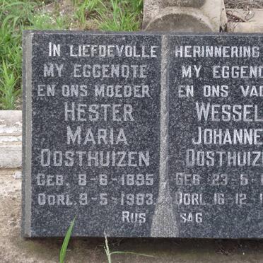 OOSTHUIZEN Wessel Johannes 1891-1957 &amp; Hester Maria 1895-1983