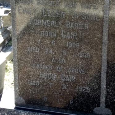 OPSAHL Emily Ellen nee GAIR formerly BARIER 1906-1969 :: GAIR Hugh -1929