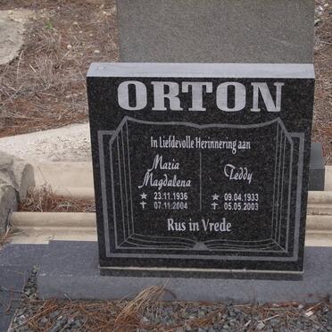ORTON Teddy 1933-2003 &amp; Maria Magdalena 1936-2004