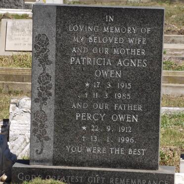 OWEN Percy 1912-1996 &amp; Patricia Agnes 1915-1985