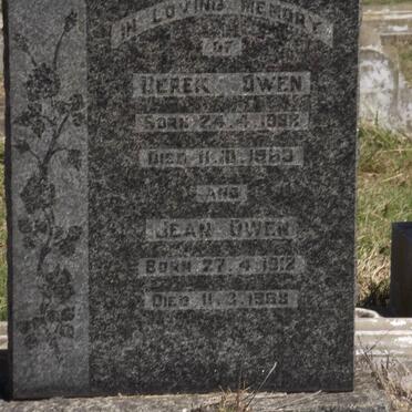 OWEN Derek 1898-1963 &amp; Jean 1912-1968