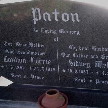 PATON Sidney Wells 1887-1975 &amp; Lavinia Corrie 1891-1979