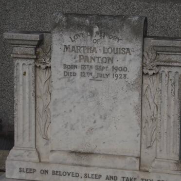 PANTON Martha Louisa 1900-1928