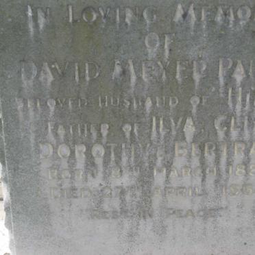 PAULS David Meyer 1837-1964