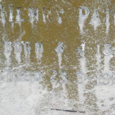 PATON Henry 1880-1929 &amp; Martha Mary Magdalene 1884-1948 