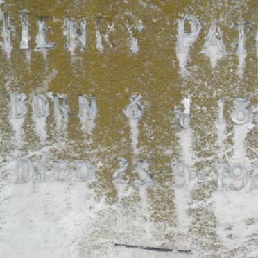 PATON Henry 1880-1929 &amp; Martha Mary Magdalene 1884-1948 