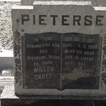PIETERSE Willem Carel 1911-1968 :: PIETERSE Vince Carl 1969-1990