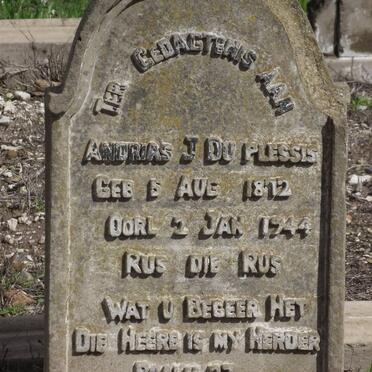 PLESSIS Andrias J., du 1872-1944