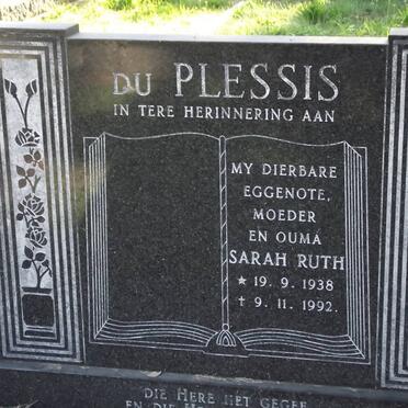 PLESSIS Sarah Ruth, du 1938-1992
