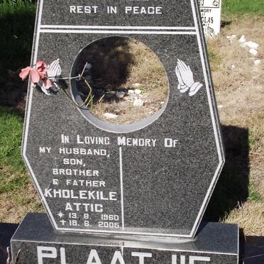 PLAATJIE Kholekile Attic 1960-2005