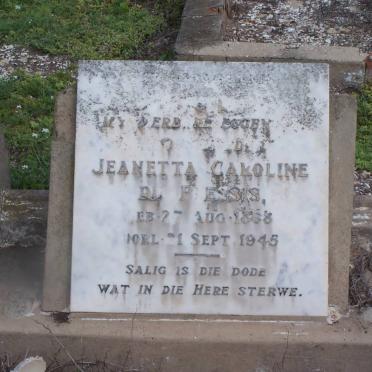 PLESSIS Jeanetta Carolina, du 1868-1945