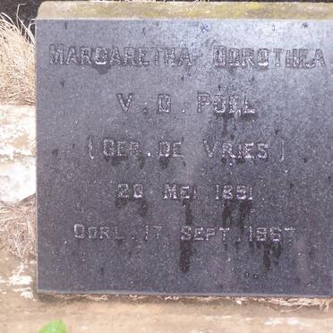 POEL Margaretha Dorothea, v.d. nee DE VRIES 1891-1967
