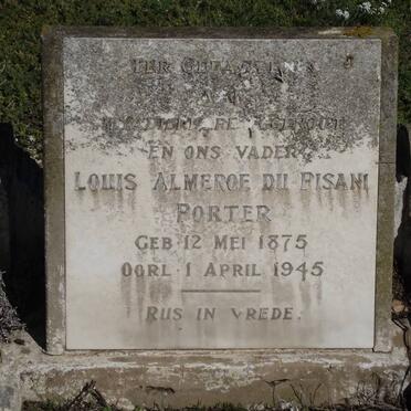 PORTER Louis Almeroe Du Pisani 1875-1945