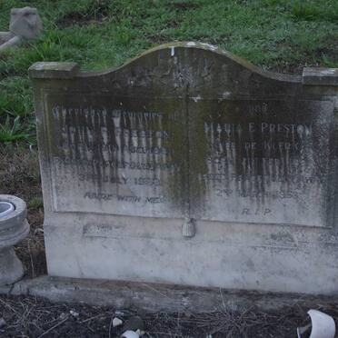 PRESTON John R. 1881-1918 &amp; Maria E. DE KLERK 1891-1958