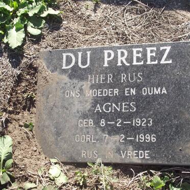PREEZ Agnes, du 1923-1996