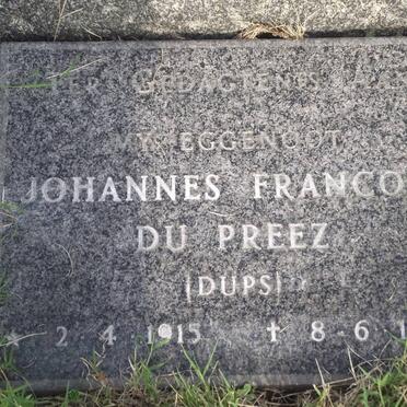 PREEZ Johannes Francois, du 1915-1983