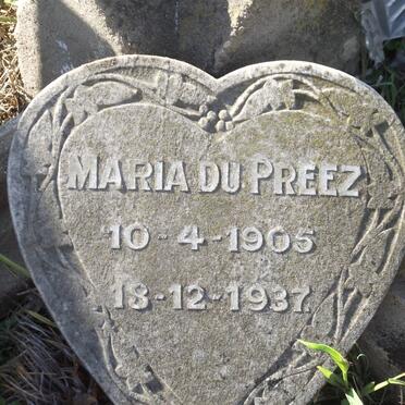 PREEZ Maria, du 1905-1937