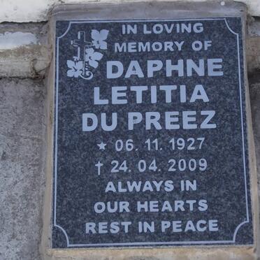PREEZ Daphne Letitia, du 1927-2009