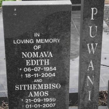 PUWANI Nomava Edith 1954-2004 &amp; Sithembiso Amos 1959-2007