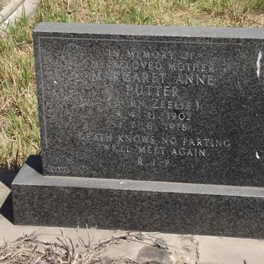 PUTTER Margaret Anne nee ZEELIE 1902-1978